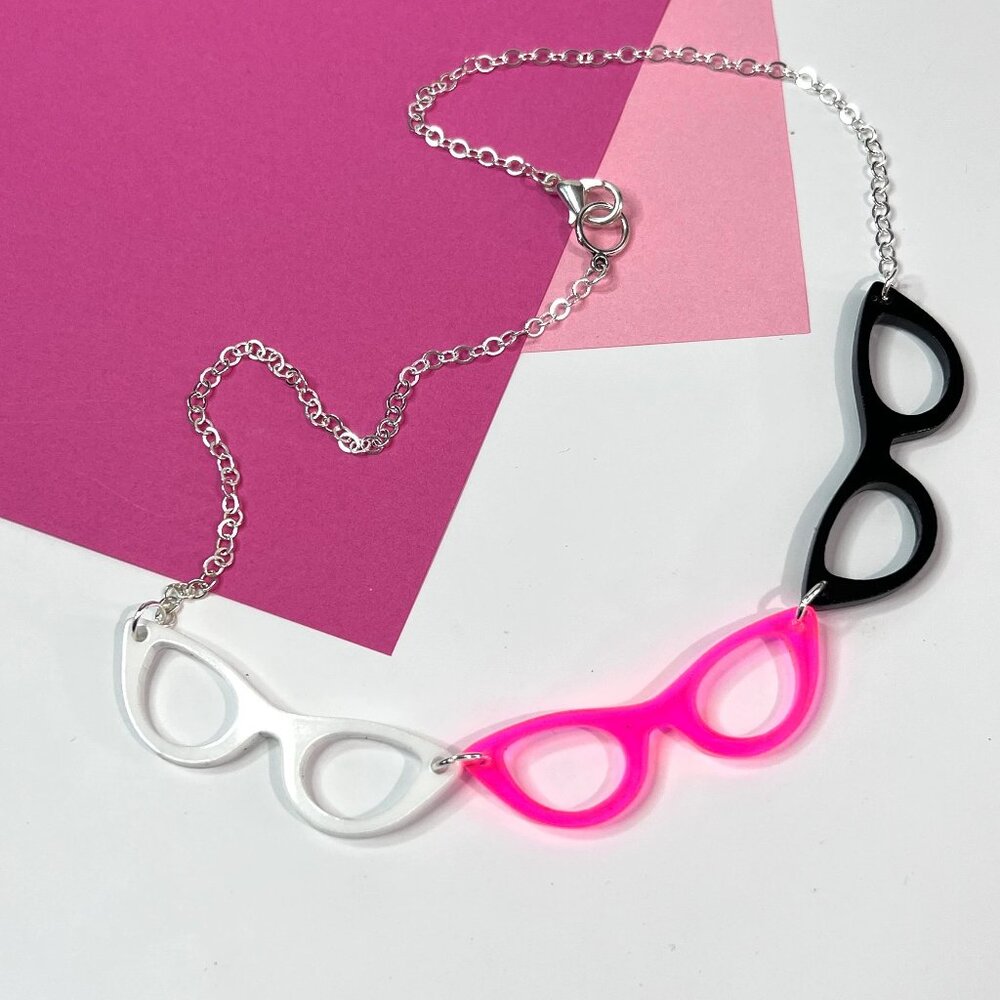 Cateye Glasses Necklace